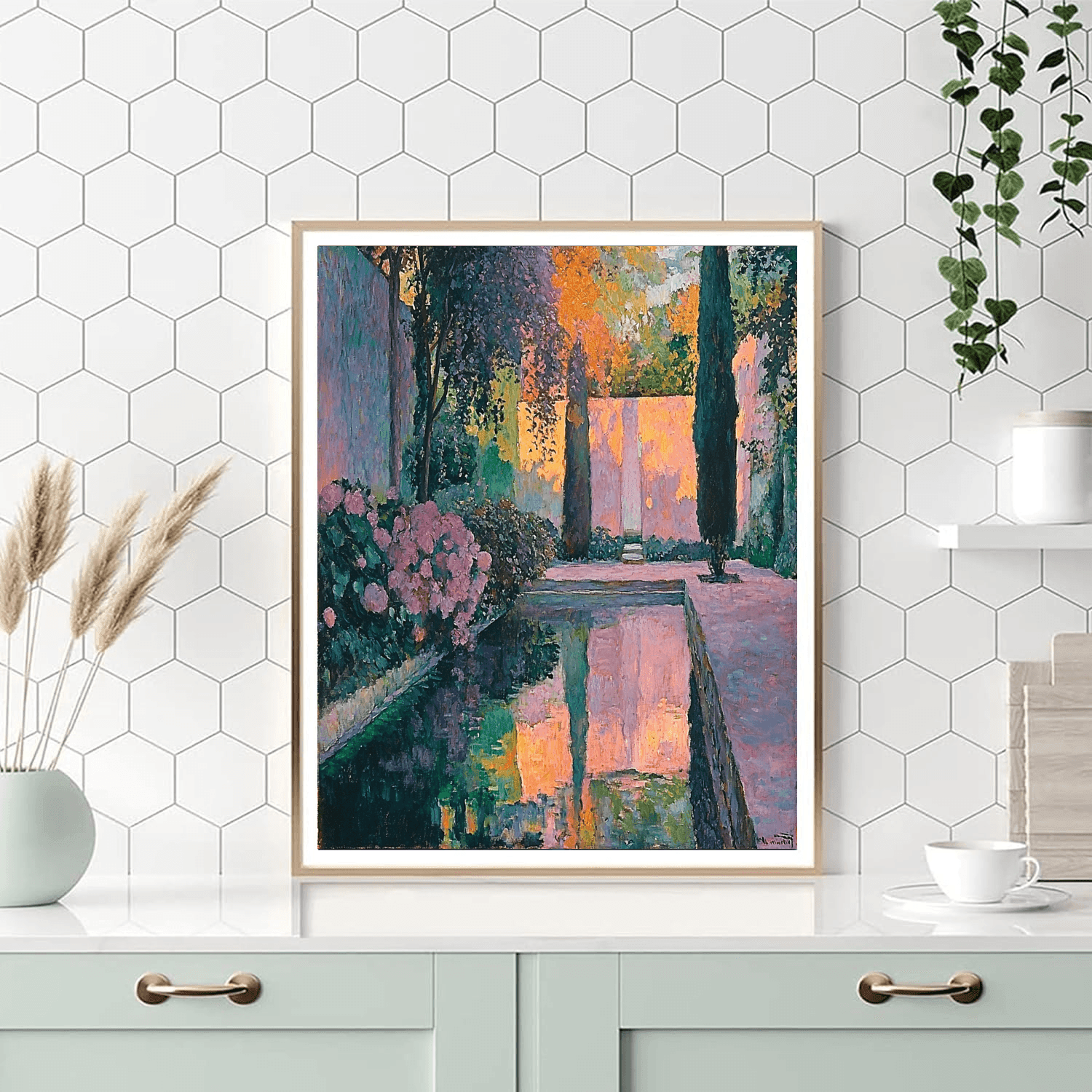 Pierre Bonnard Inspired Twilight Garden  Paint By Color