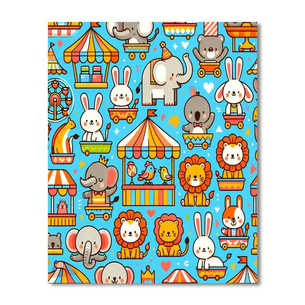 Silly Animal Carnival Paint By Numbers Kits