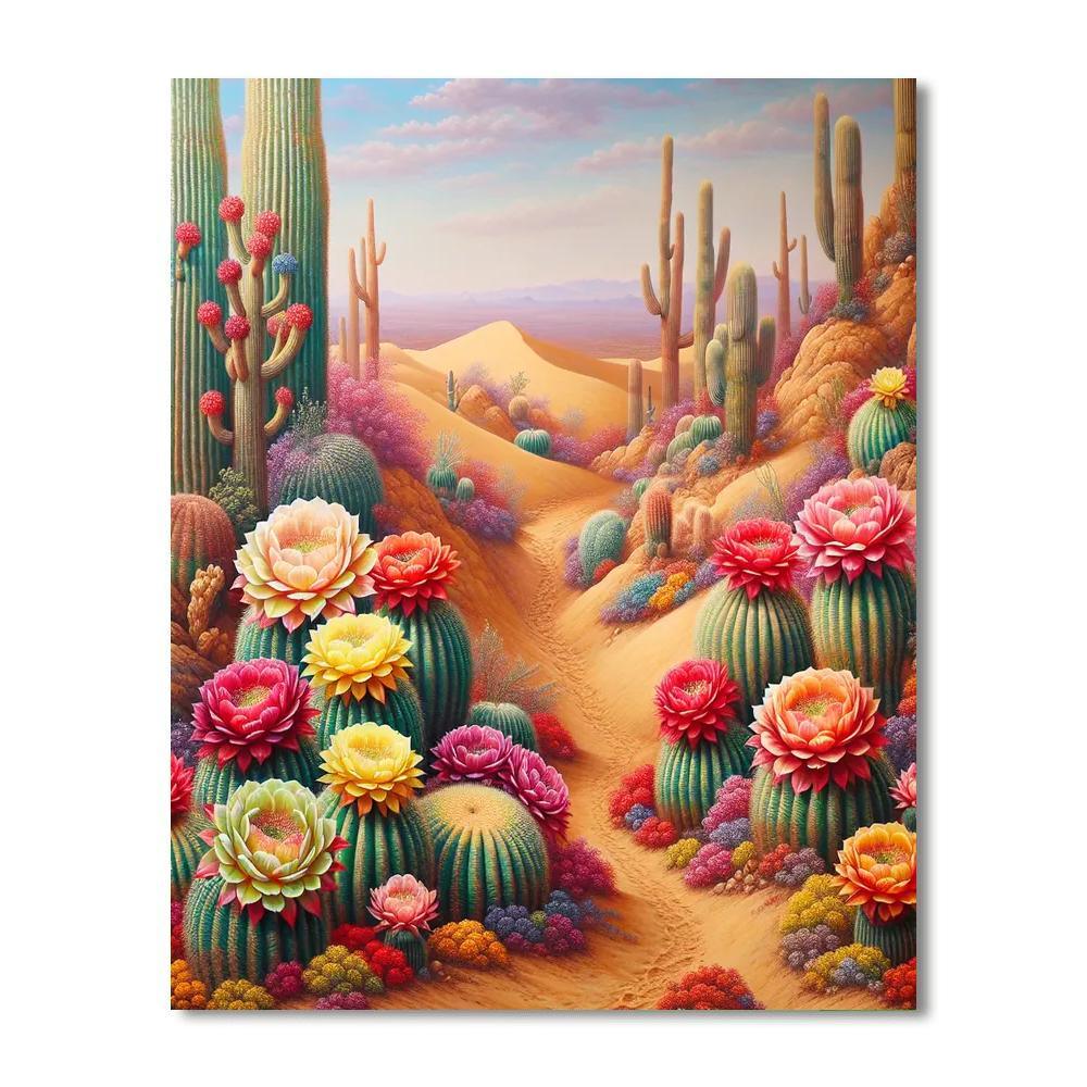 Cactus Bloom Paint By Numbers Kits