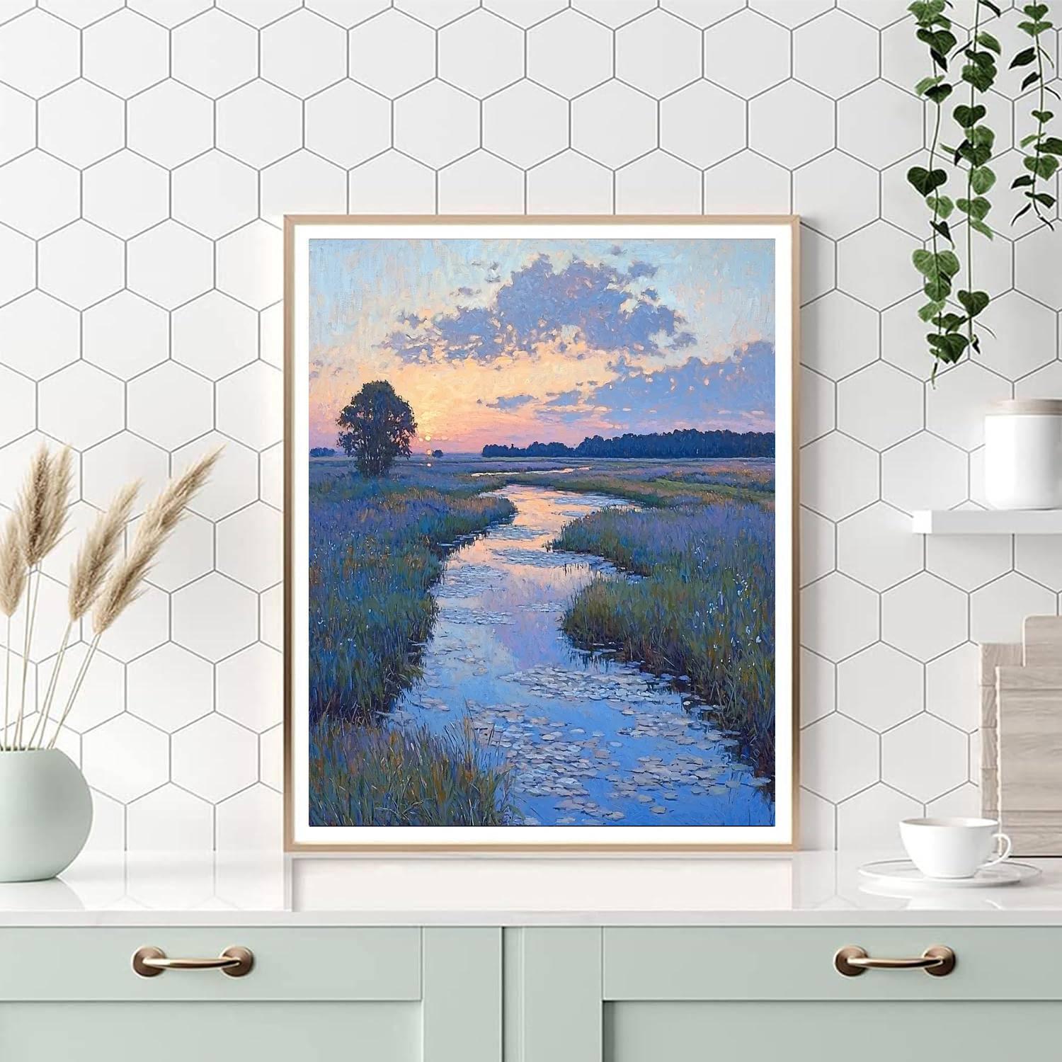 John Singer Sargent Inspired Evening Tranquility  Number Painting