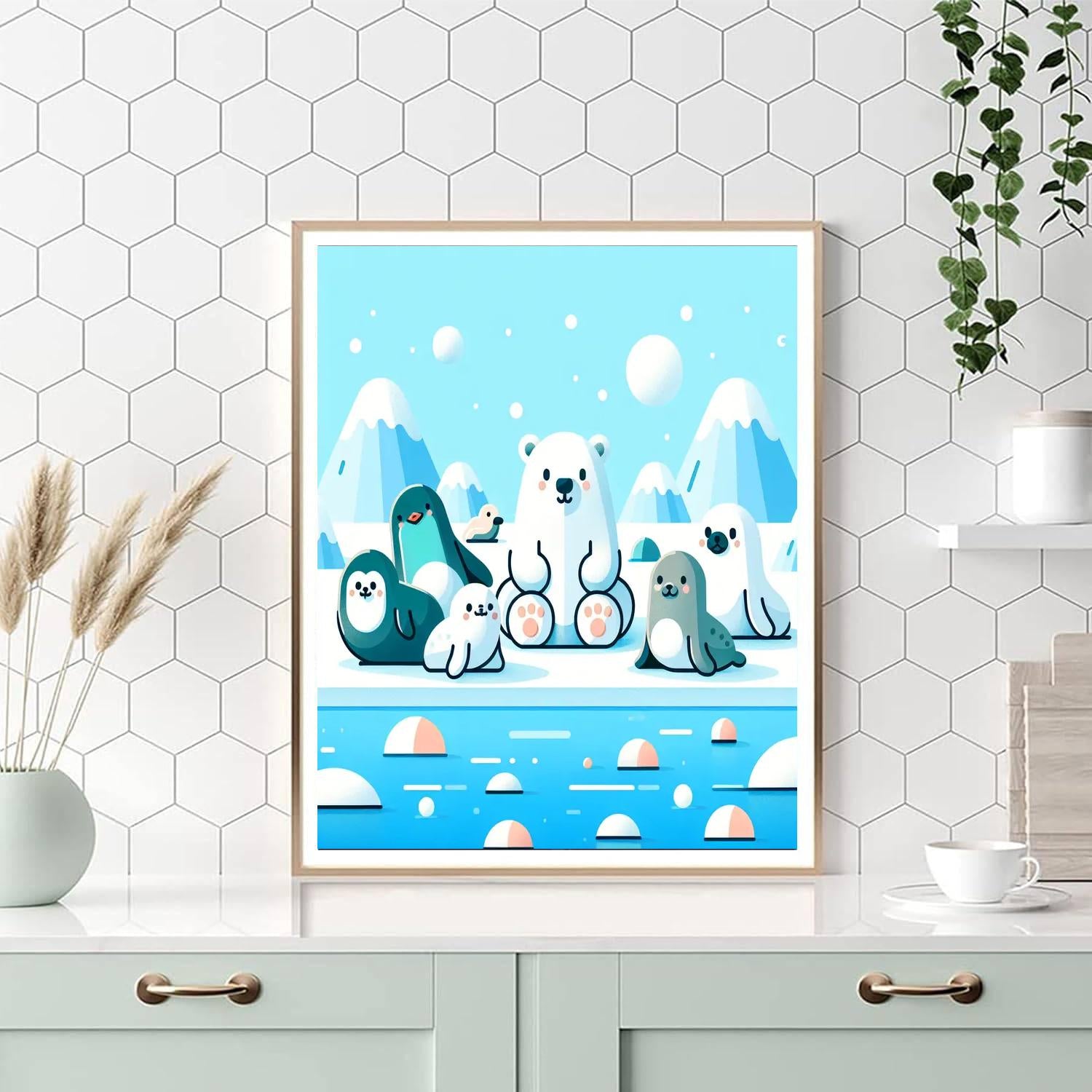 Frosty Ice World DIY Paint By Numbers