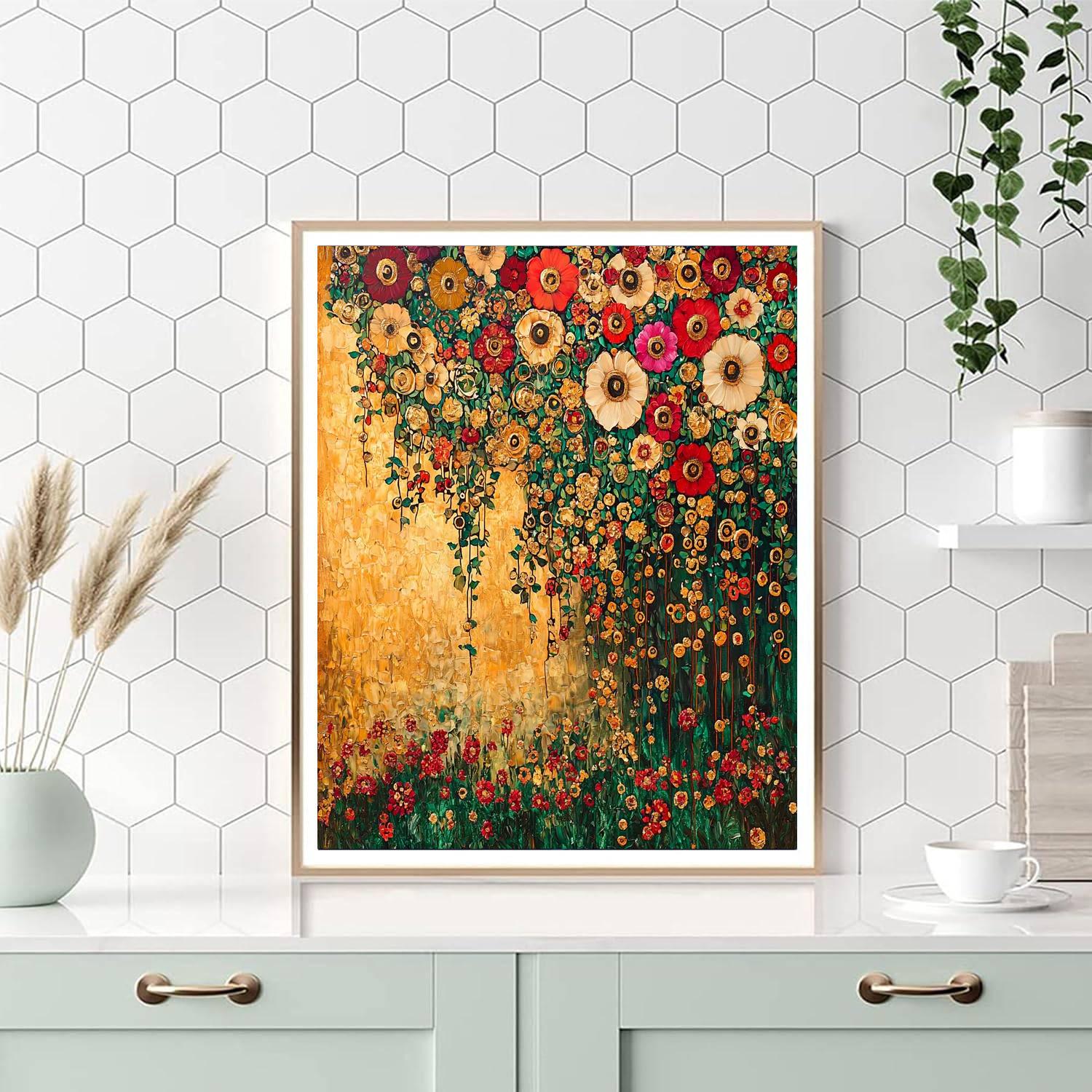Gustav Klimt Inspired Charming Flora  Paint By Number