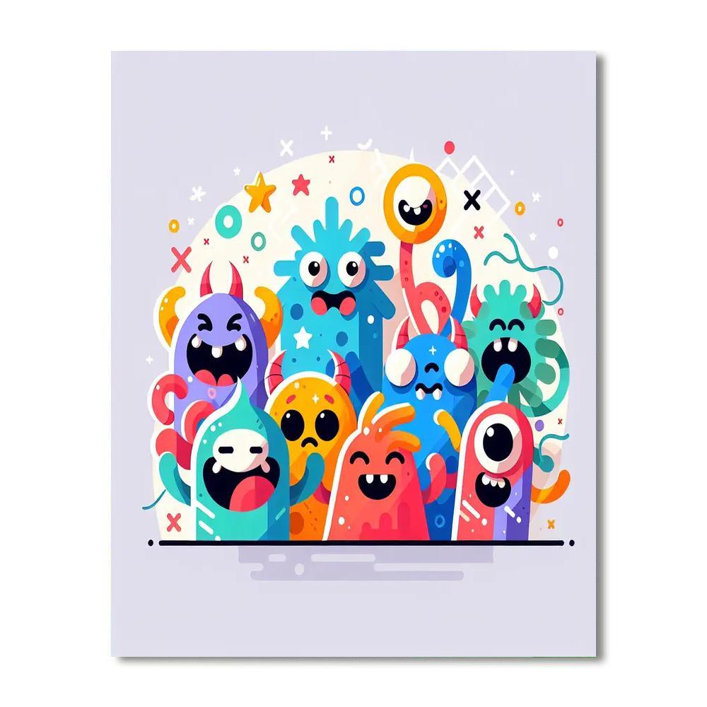 Cool Monster Squad Paint By Color