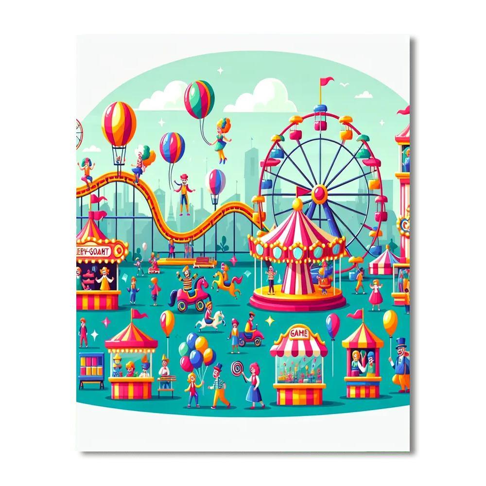 Happy Carnival Fun Numbered Painting Kits