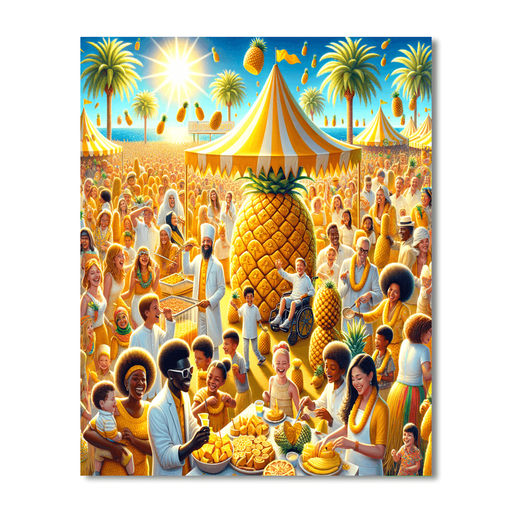 Pineapple Festival - Usa Painting By Numbers Kit