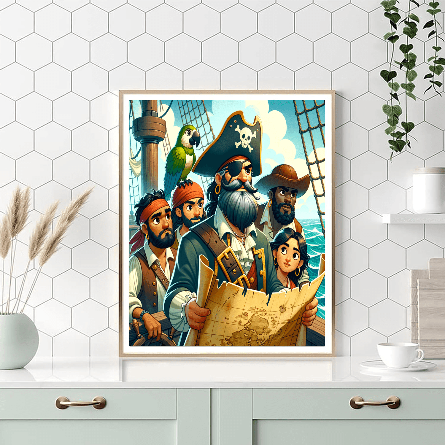 Brave Pirate Voyage DIY Paint By Numbers