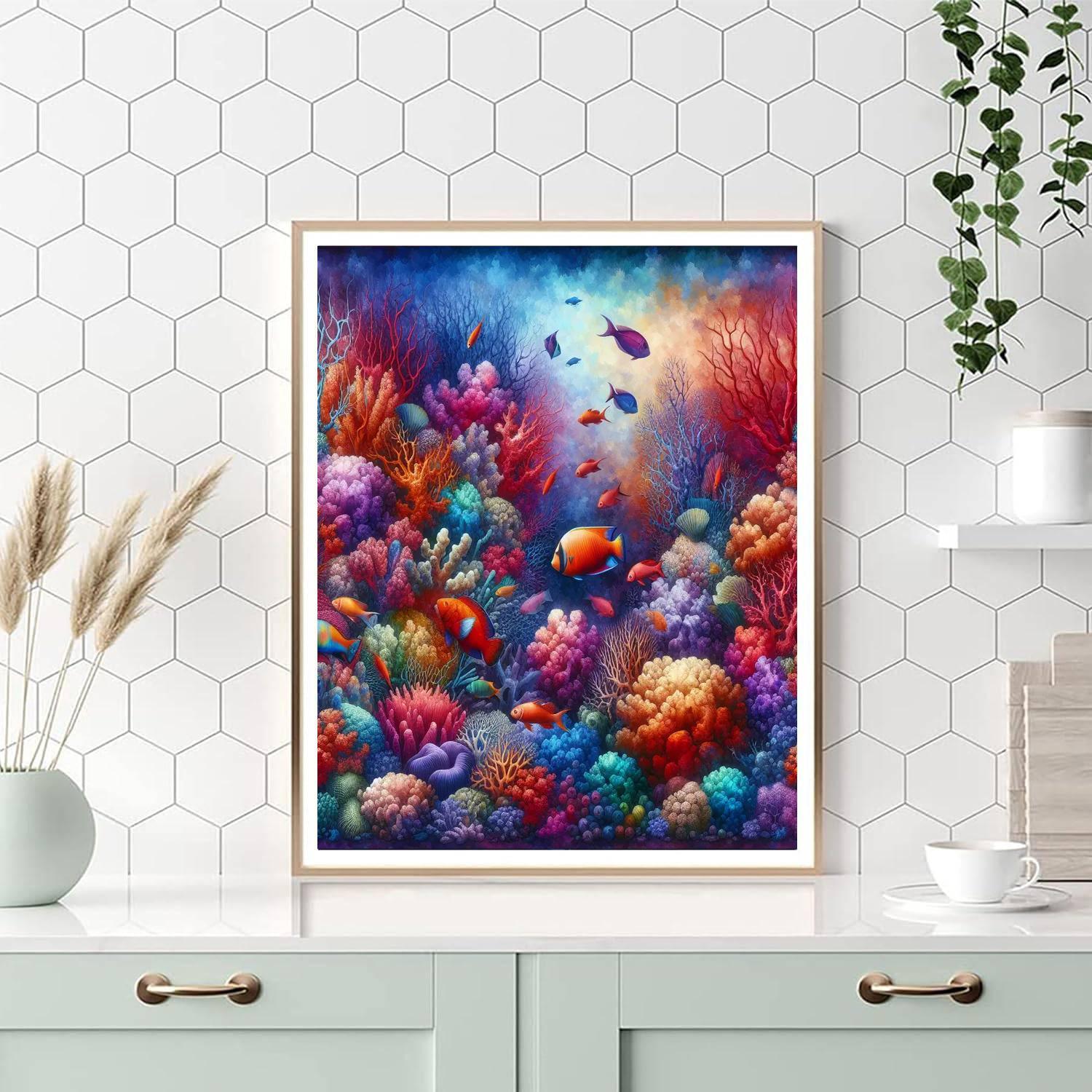 Colorful Coral Reef Dive DIY Paint By Numbers