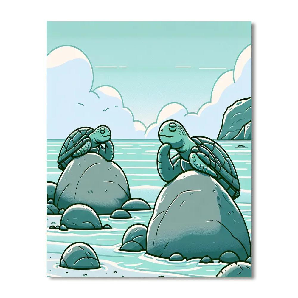 Wise Turtles Paint By Numbers Art