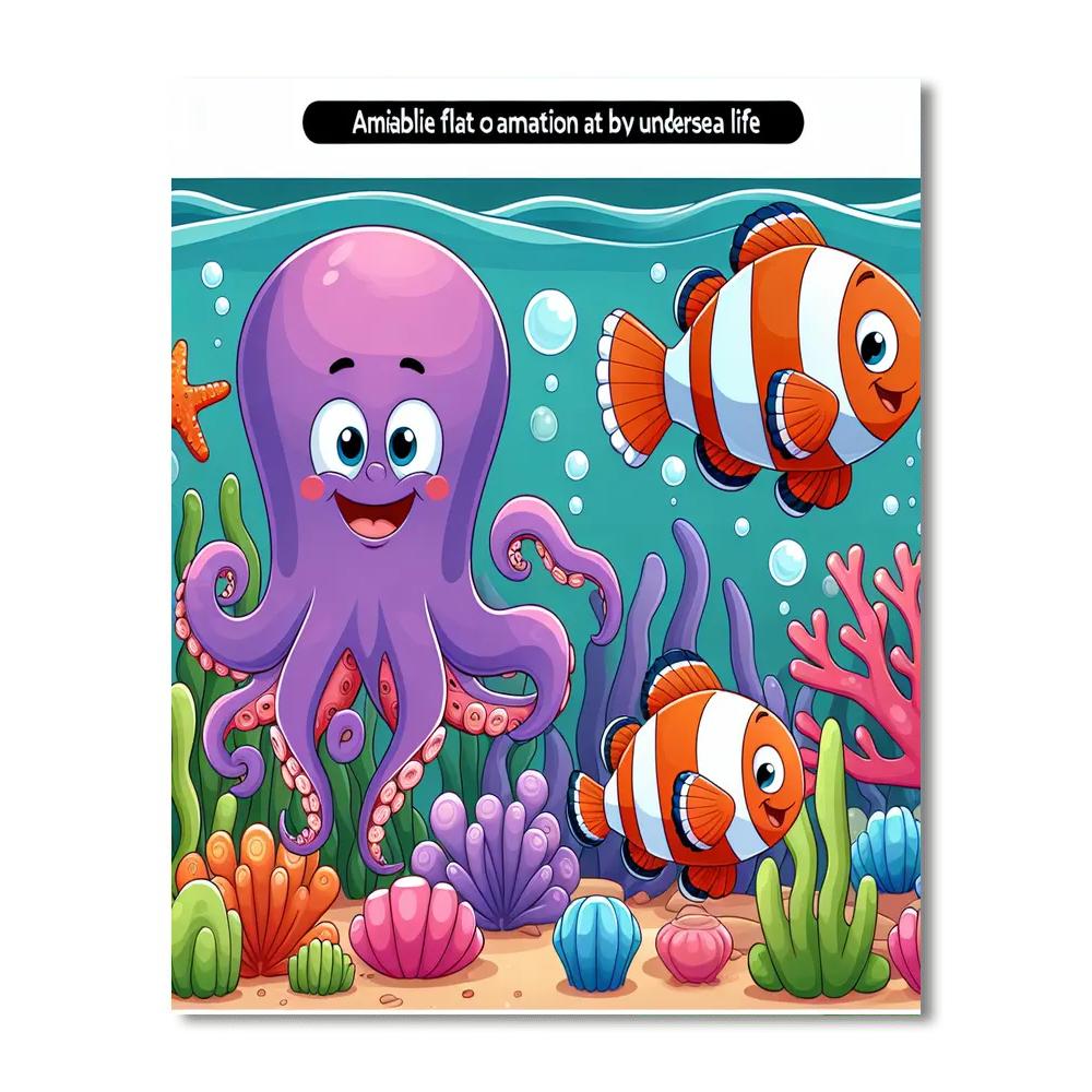 Funky Sea Creatures Paint By Numbers