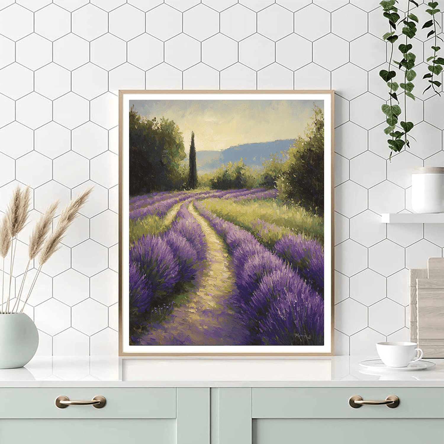 Claude Monet Inspired Impressionist Lavender Field  Paint By Numbers Kits