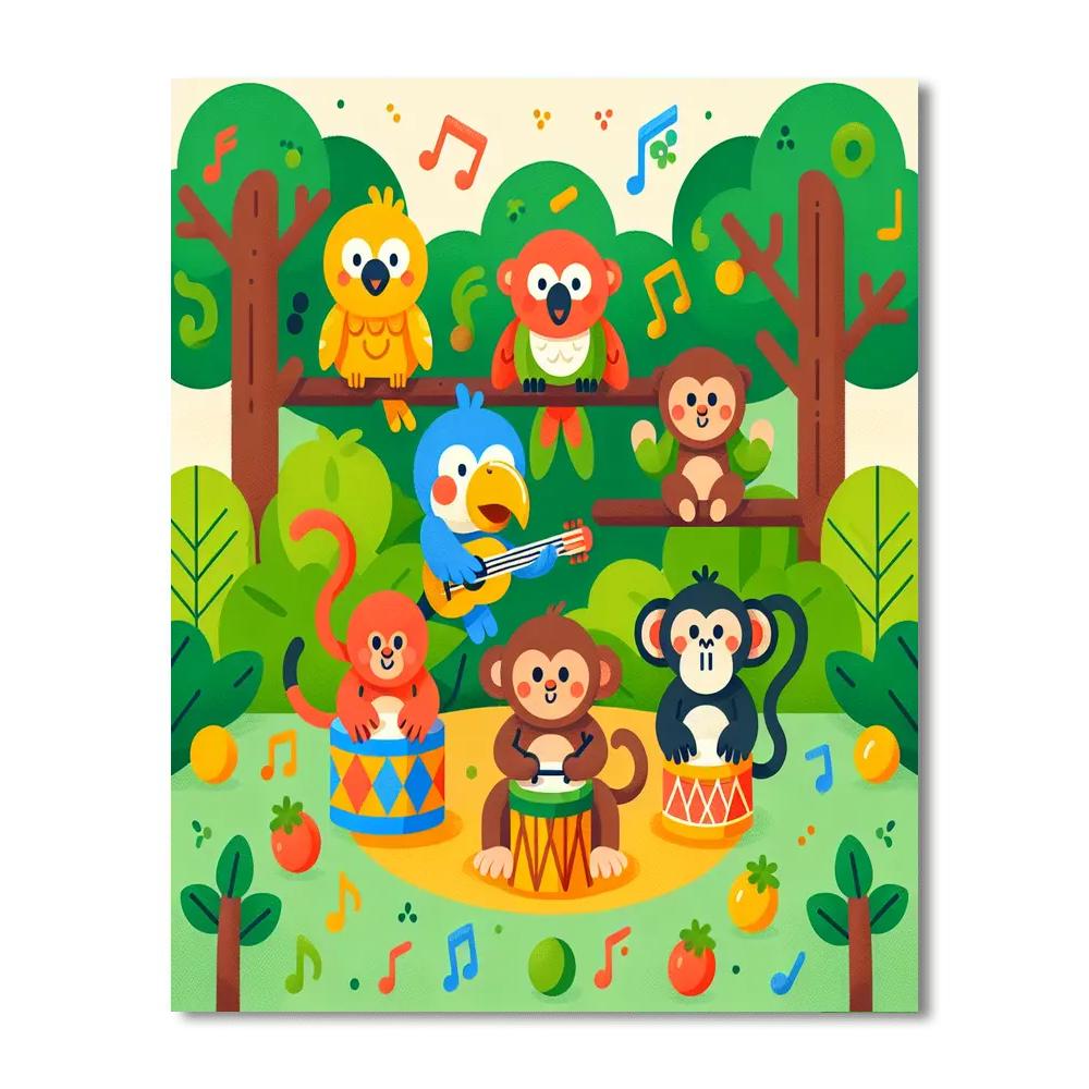 Rhythm Of The Rainforest Numbered Painting Kits