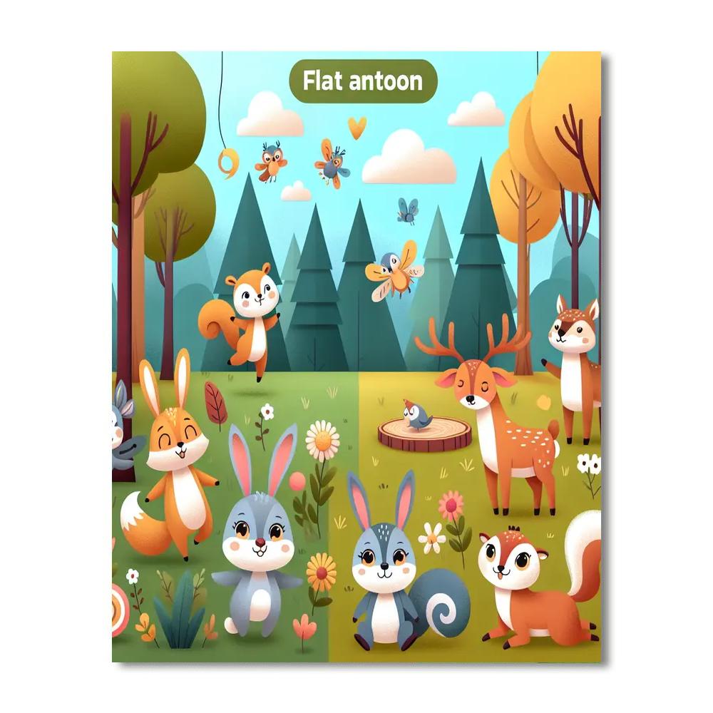 Whimsical Woodland Playtime Painting By Numbers Kit