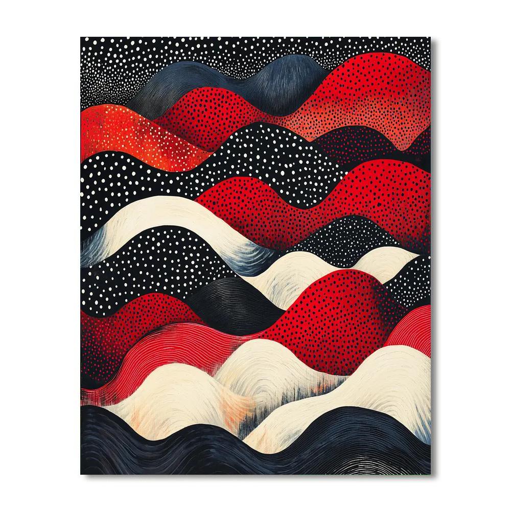 Yayoi Kusama Inspired Transcendent Waves  DIY Paint By Numbers