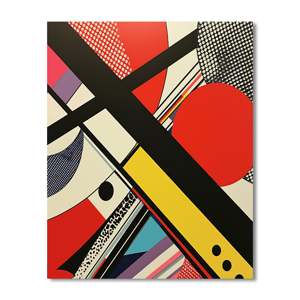 Roy Lichtenstein Inspired Rhythmic Patterns - DIY Painting By Numbers Kit