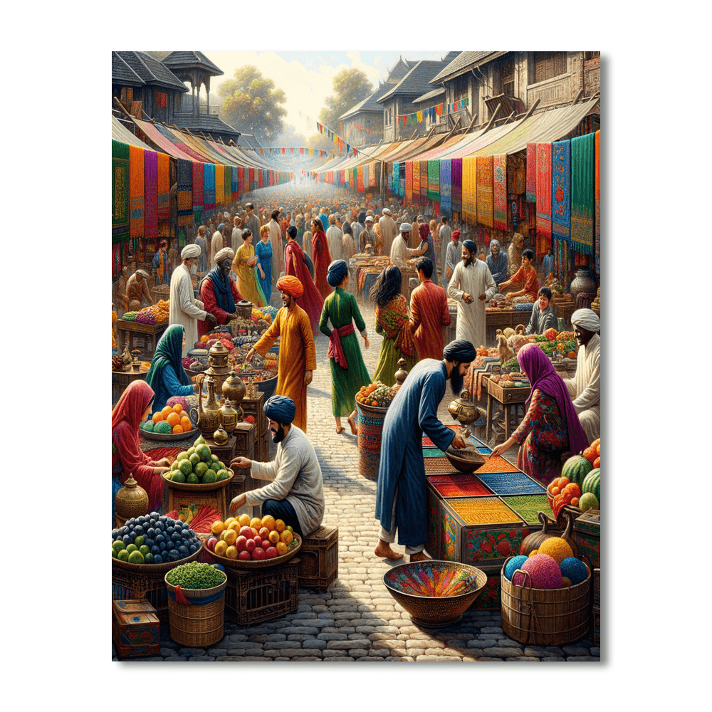 Charming Market Day Paint By Numbers Kits