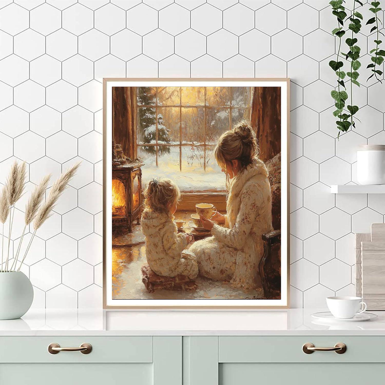 Winter Afternoon Tea DIY Paint By Numbers