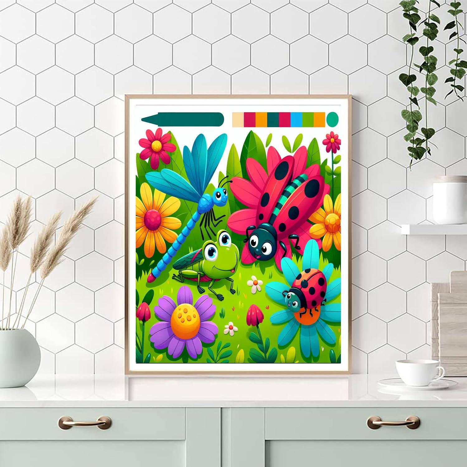 Wonderous World Of Bugs Paint By Numbers Art