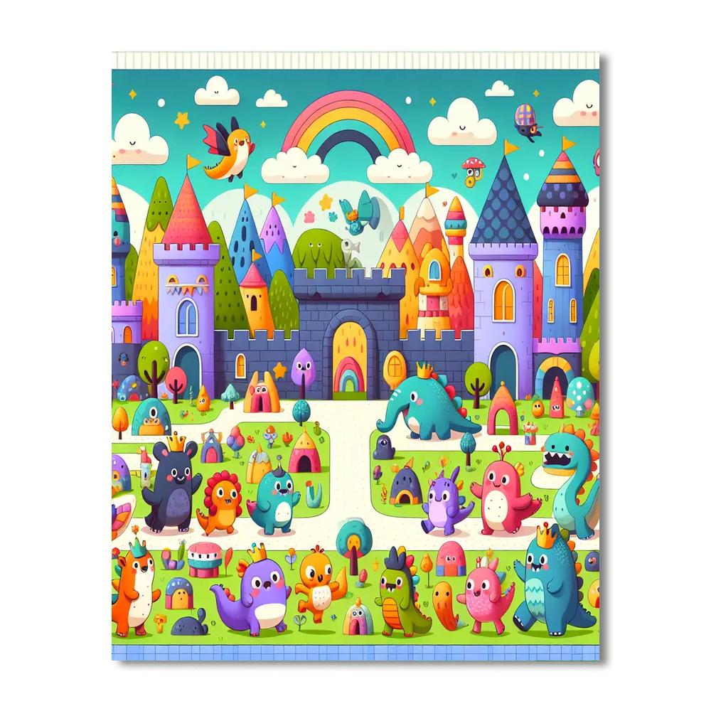 Fantasy Creatures Kingdom Number Painting