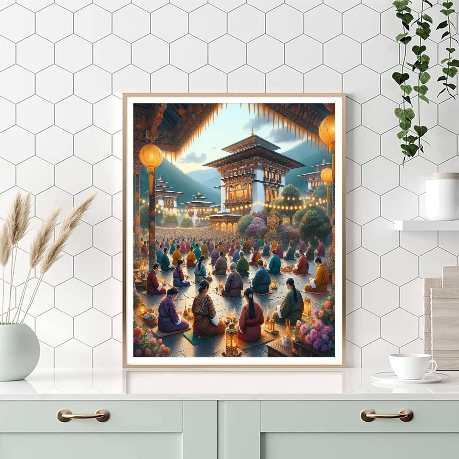 Wesak Festival - Bhutan Paint By Numbers Art