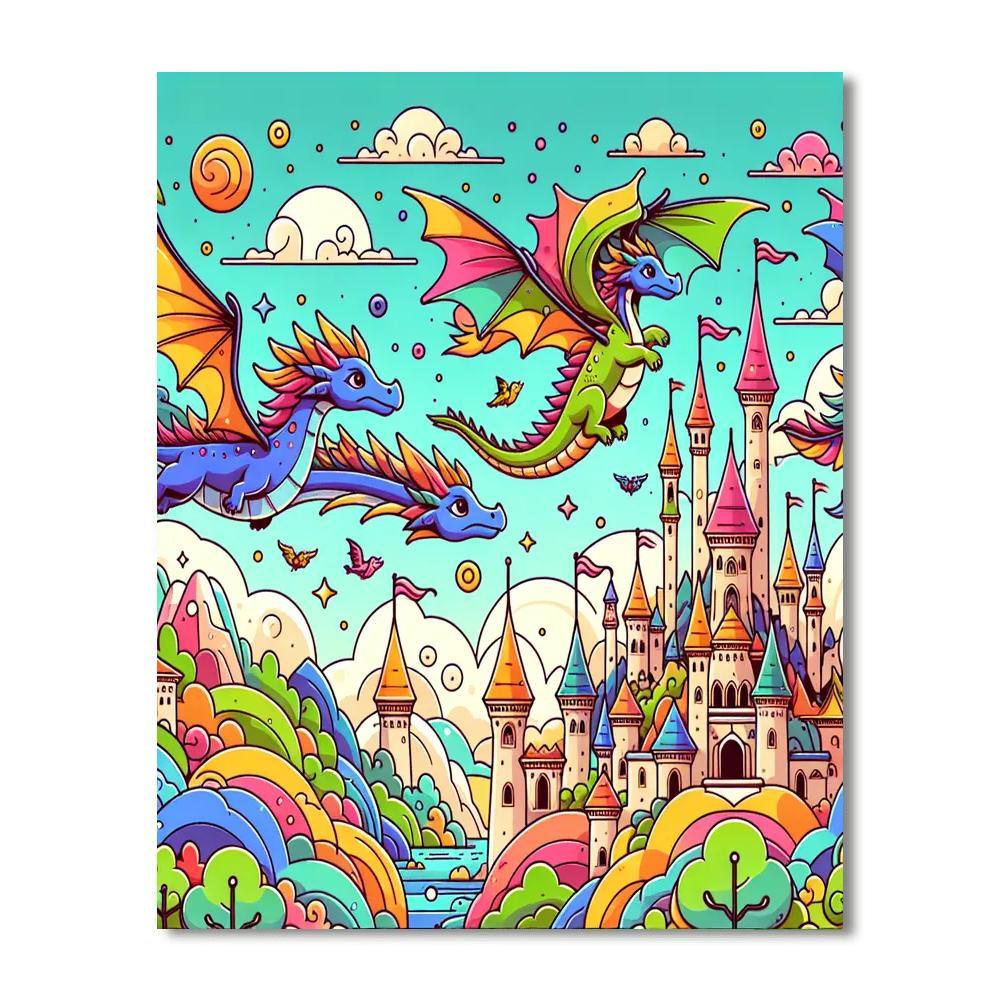 Dazzling Dragon Kingdom Paint By Number