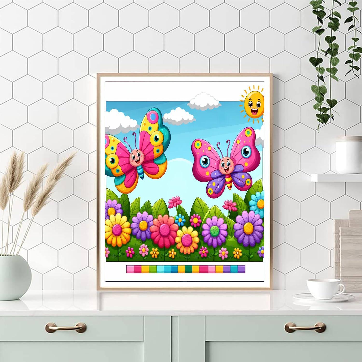 Silly Butterfly Friends DIY Paint By Numbers