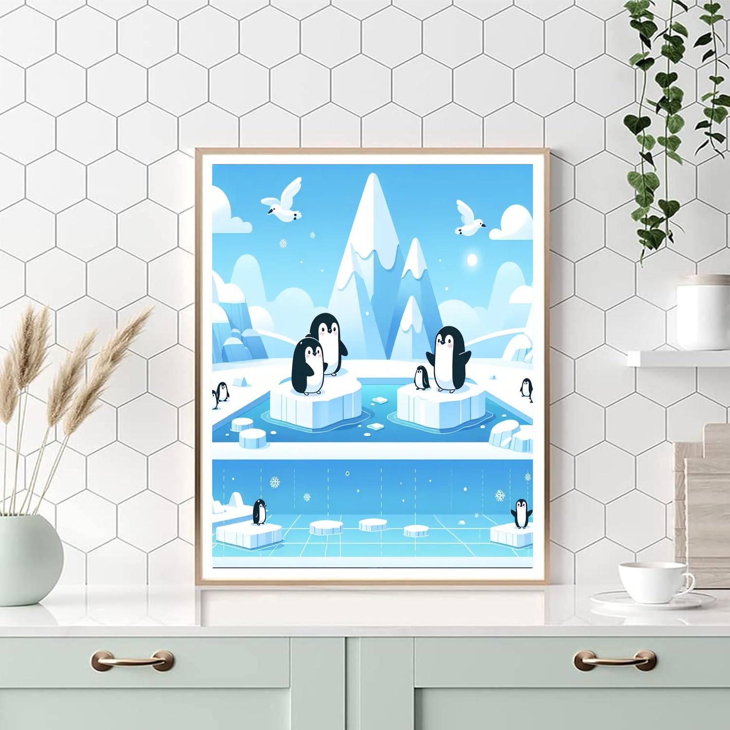 Peaceful Polar Adventure Paint By Numbers Art