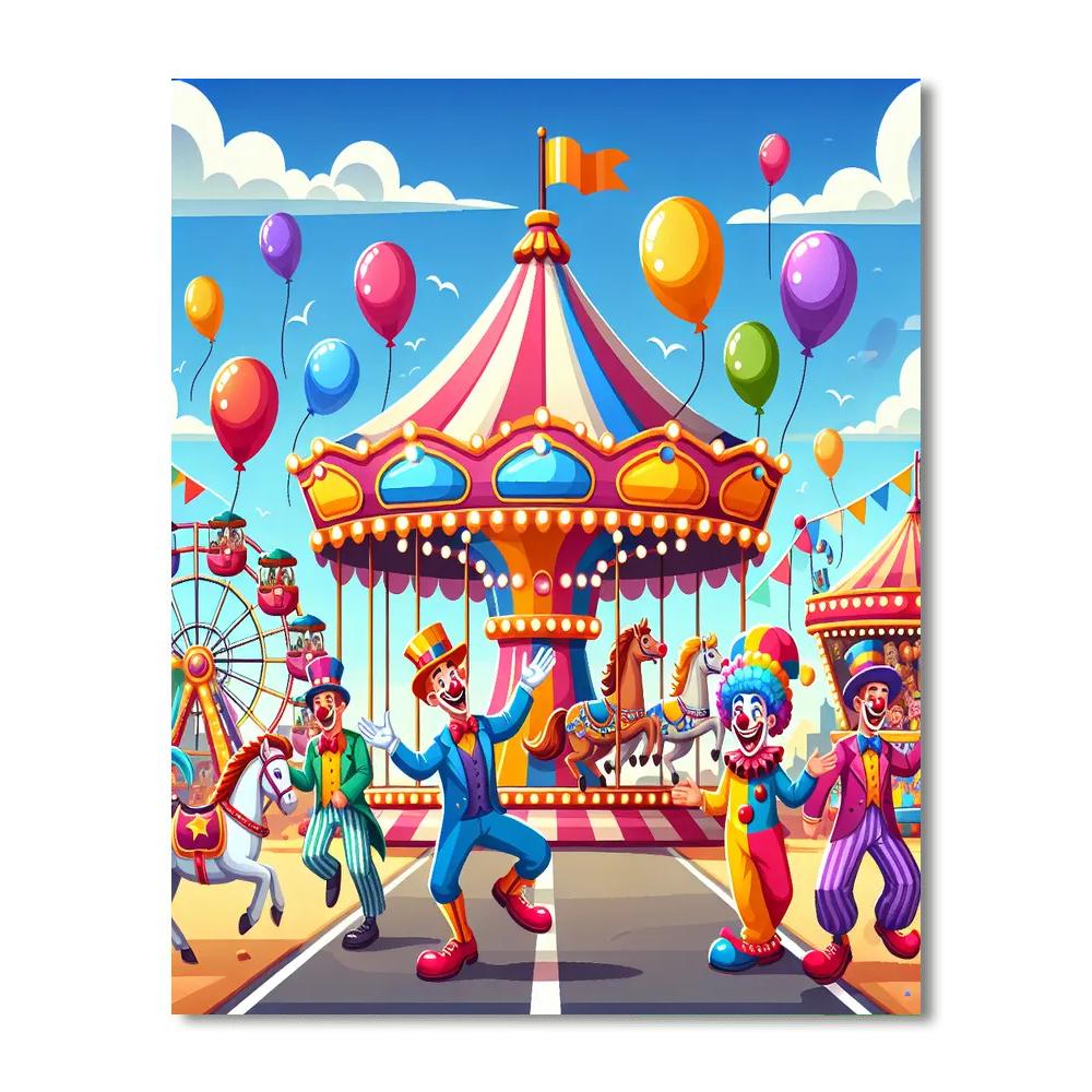 Fun Fairground Fantasy Numbered Painting Kits
