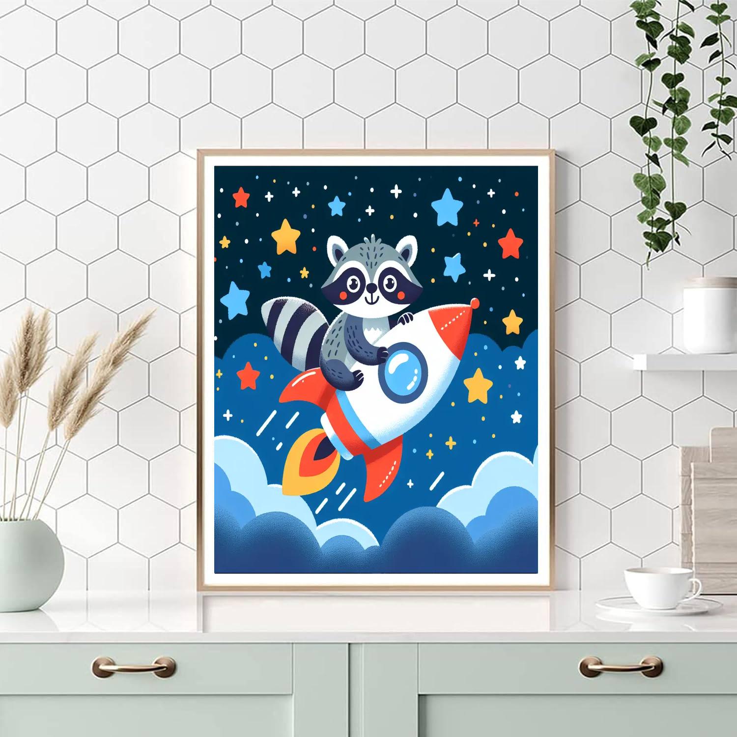 Rocket Raccoon Adventure Painting By Numbers Kit