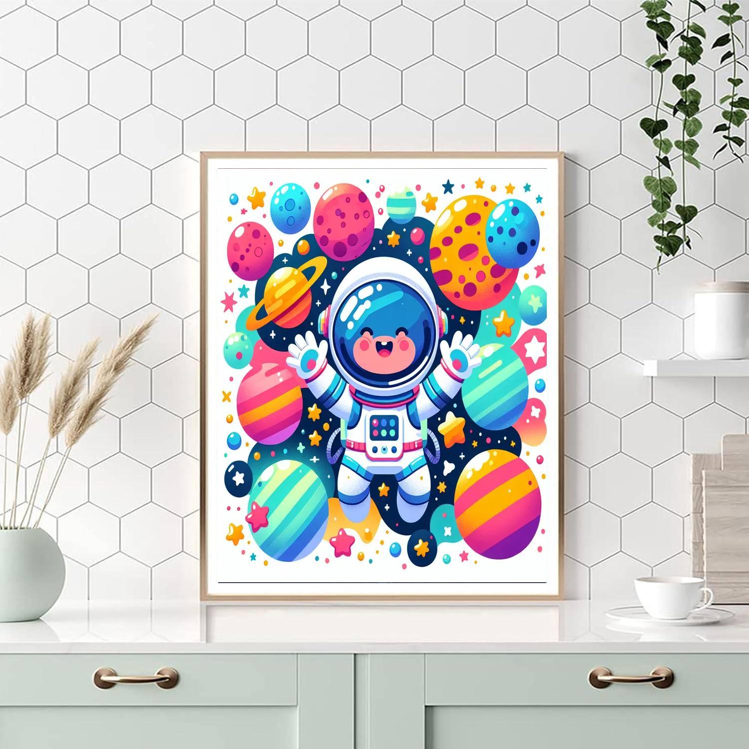 Adorable Astronaut Paint By Color