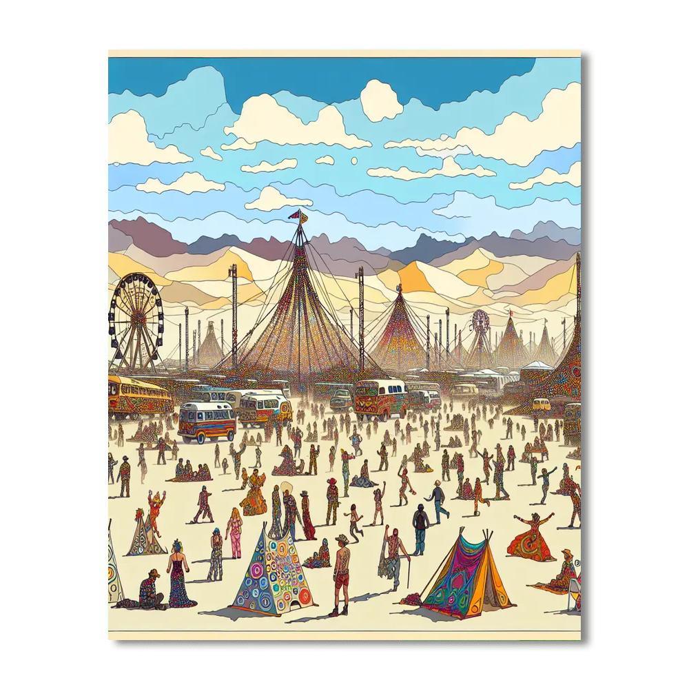 Afrikaburn - South Africa Paint By Color