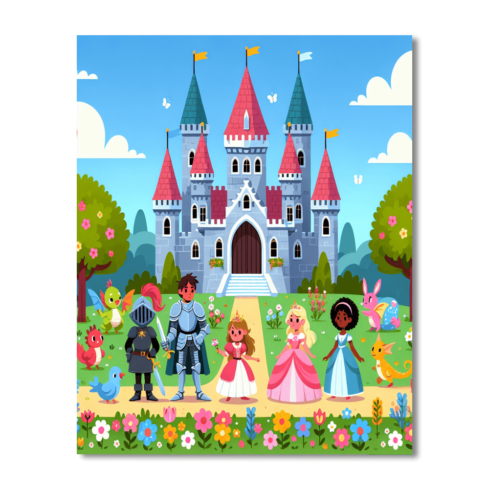 Cheerful Castle Adventures Paint By Color