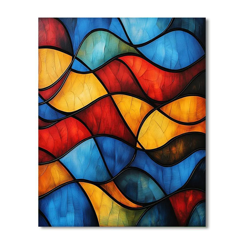 Paul Klee Inspired Rhythmic Resonance  Numbered Painting Kits