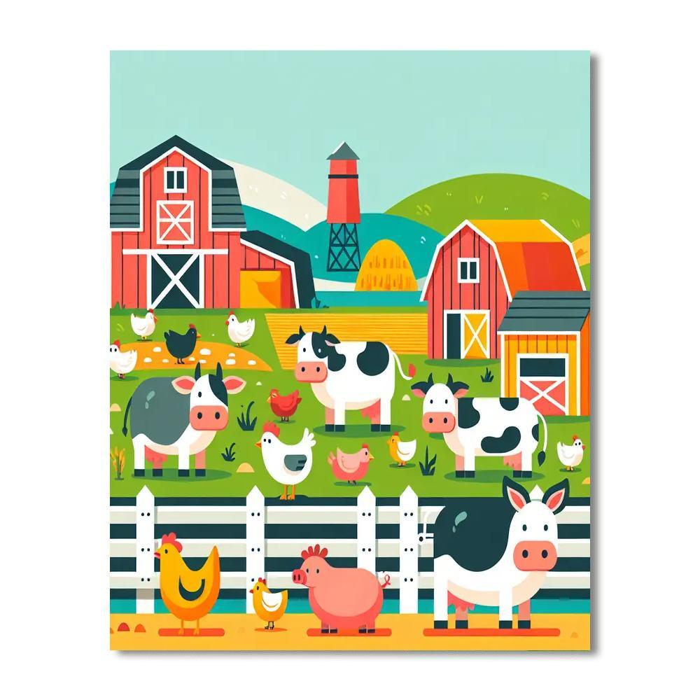 Farmyard Fun Time Paint By Number