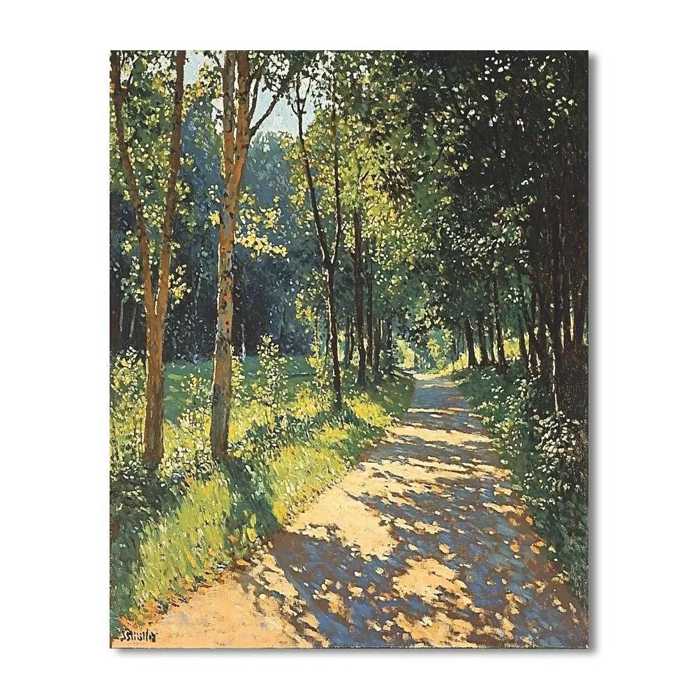 Alfred Sisley Inspired Luminous Woodland Scene  Paint By Numbers