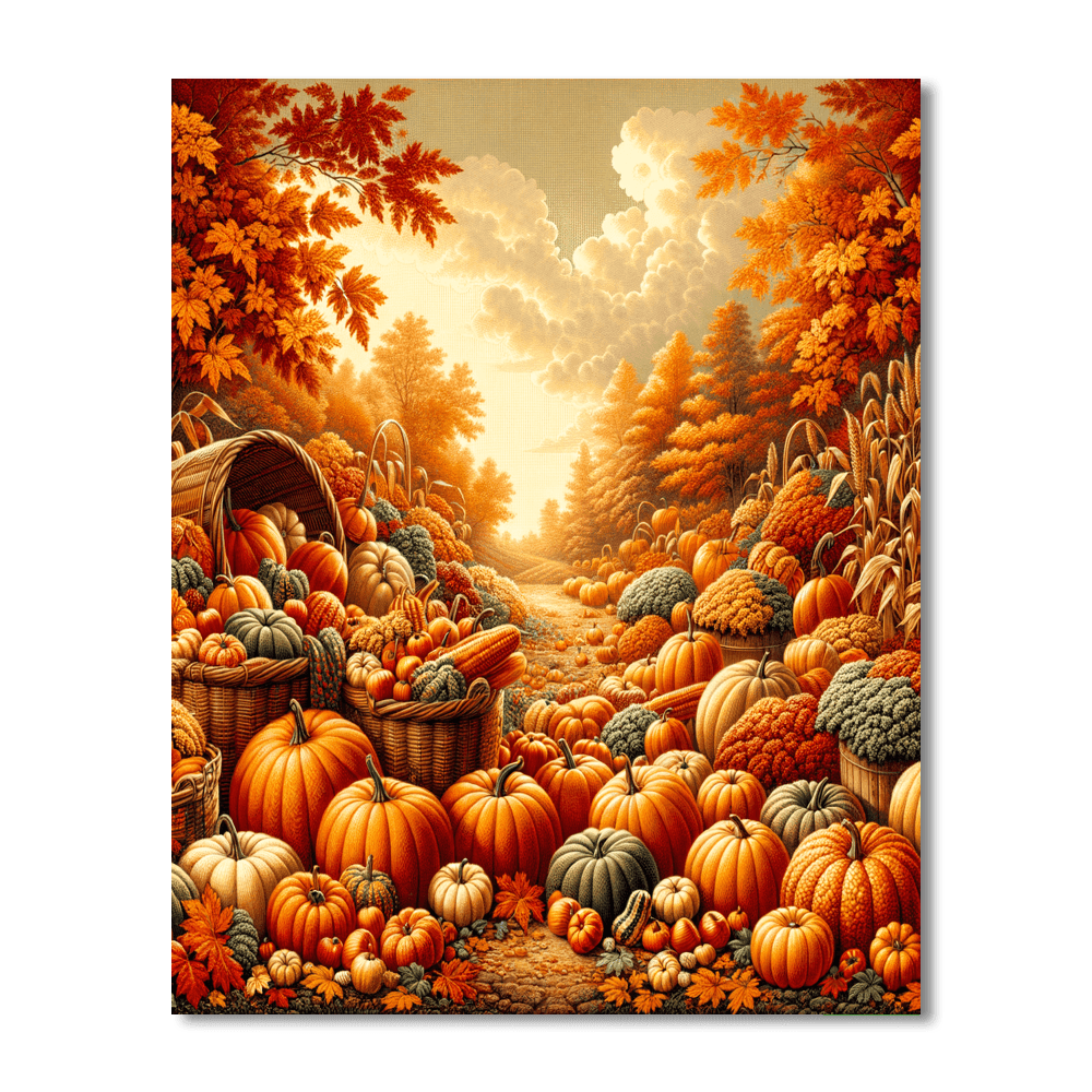 Autumn Harvest Glow Paint By Number