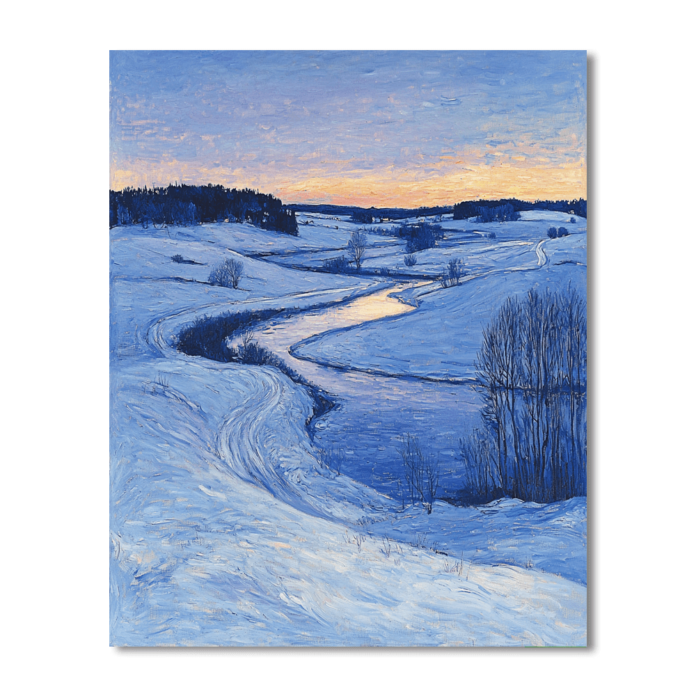 Edvard Munch Inspired Ethereal Winter Twilight  Paint By Numbers Kits