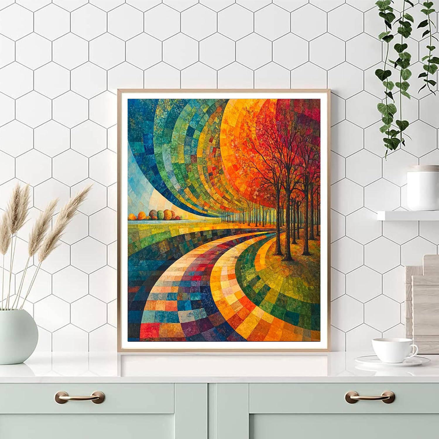 Robert Delaunay Inspired Prismatic Symphony Of Nature  Paint By Color