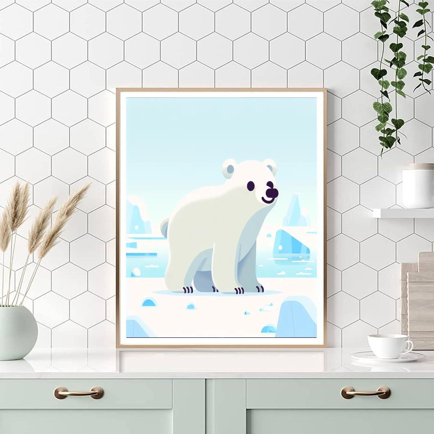 Arctic Explorer Polar Bear Numbered Painting Kits