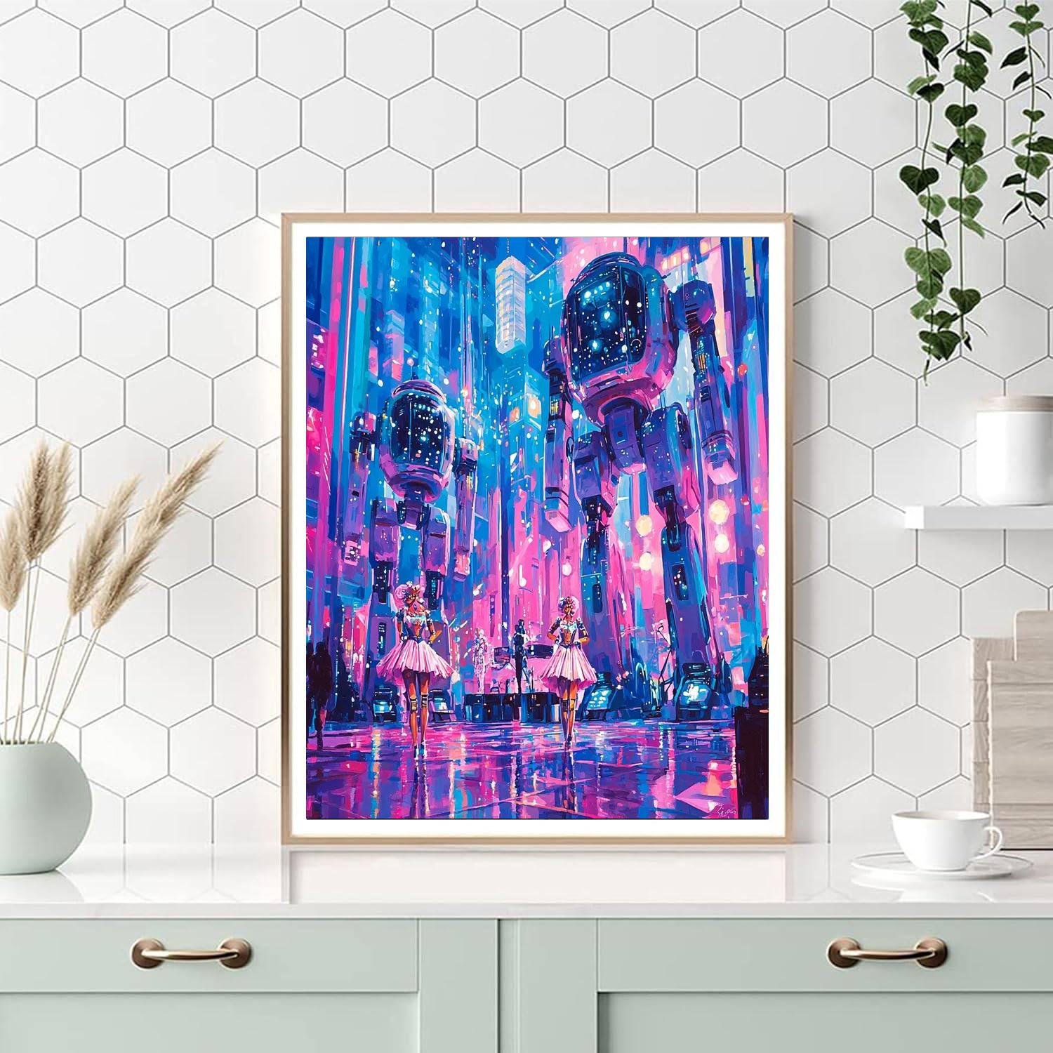 The Robot Restaurant - Tokyo Paint By Color