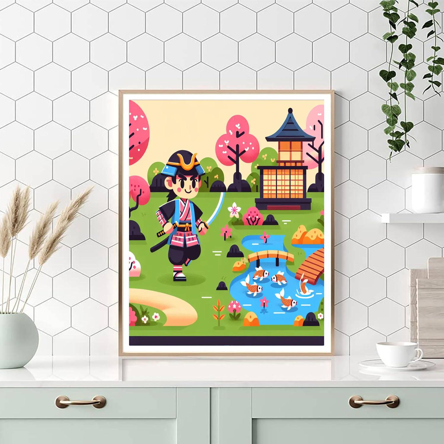 Legend Of The Samurai Warrior Number Painting