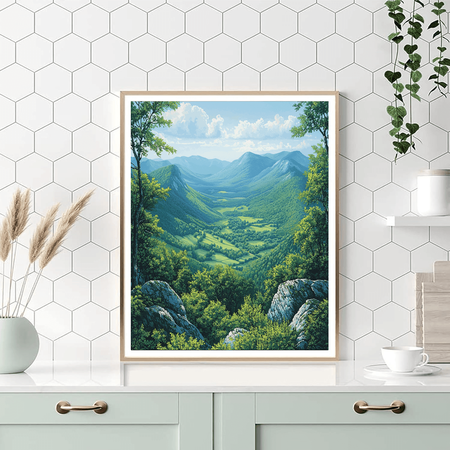 Thomas Cole Inspired Majestic Mountains And Valleys  Paint By Numbers Kits