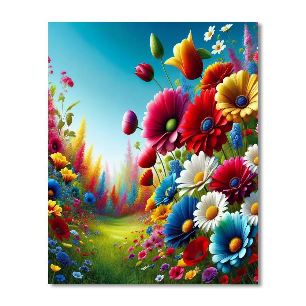 Serenade Of Spring Flowers Painting By Numbers Kit
