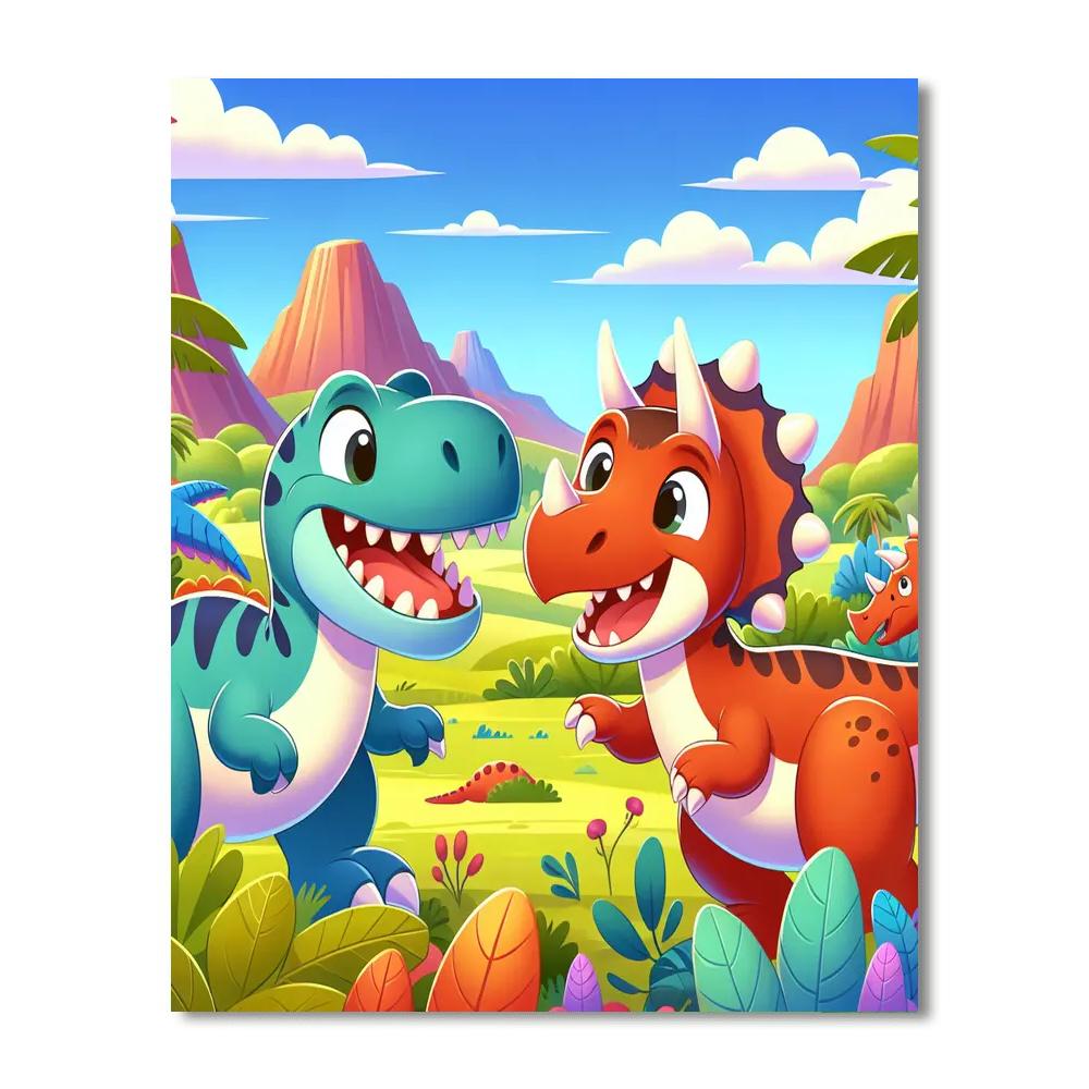 Dino Friends Expedition Paint By Numbers