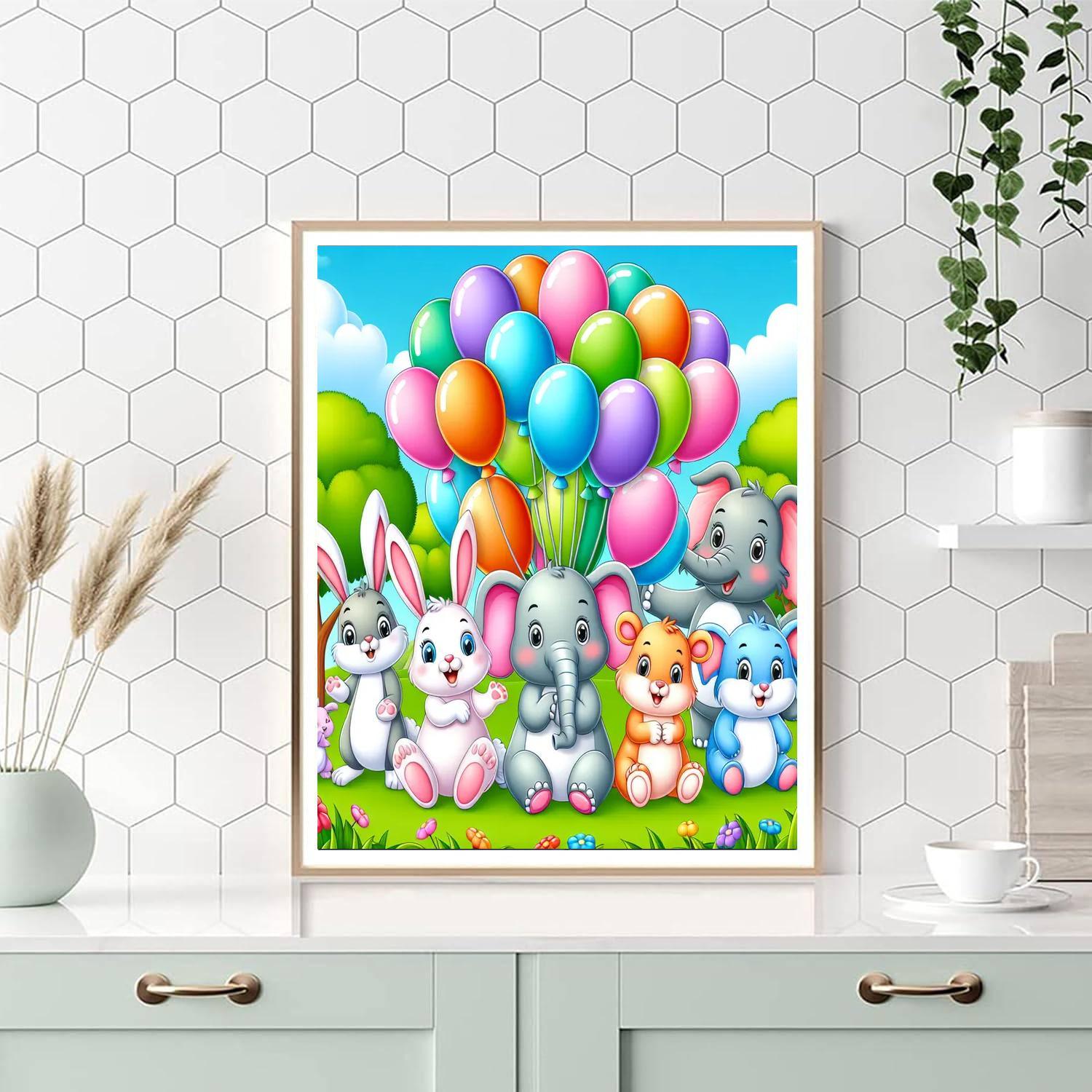 Bouncing Balloons Festival DIY Paint By Numbers