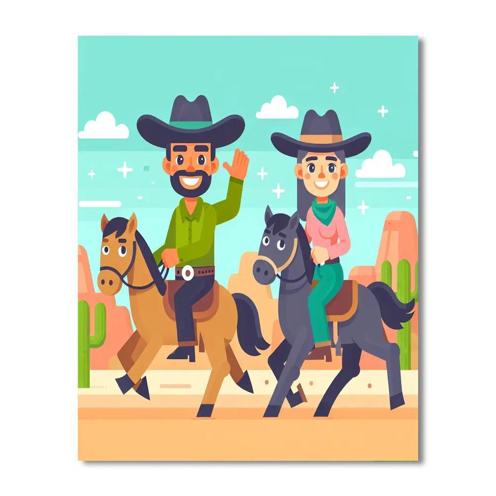 Wild West Adventure Ride Painting By Numbers Kit