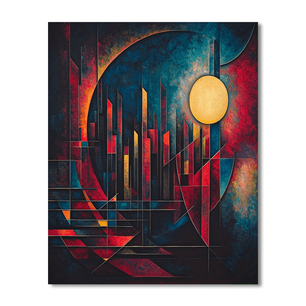 Wassily Kandinsky Inspired Abstract Urban Nights  Paint By Numbers Kits