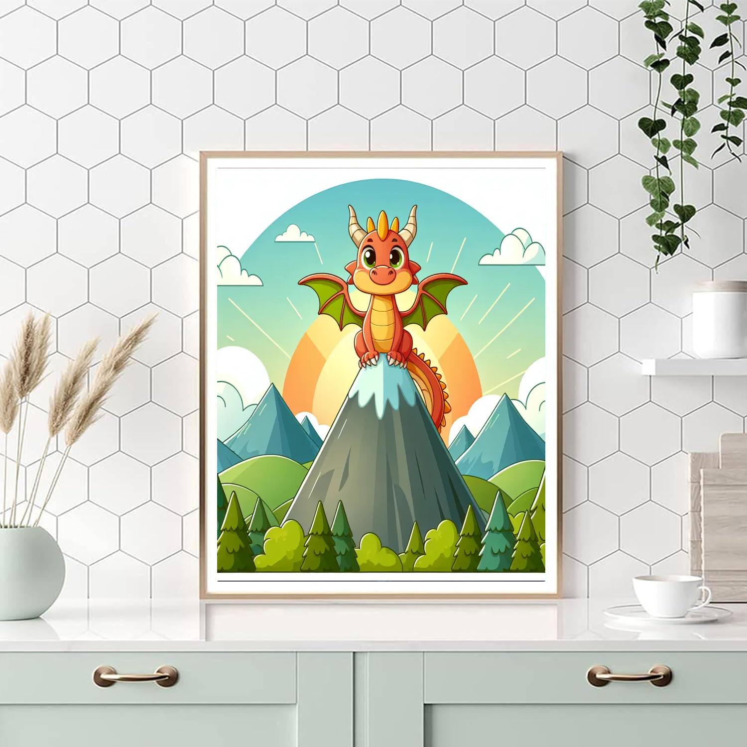 Mystic Dragon Mountain Numbered Painting Kits