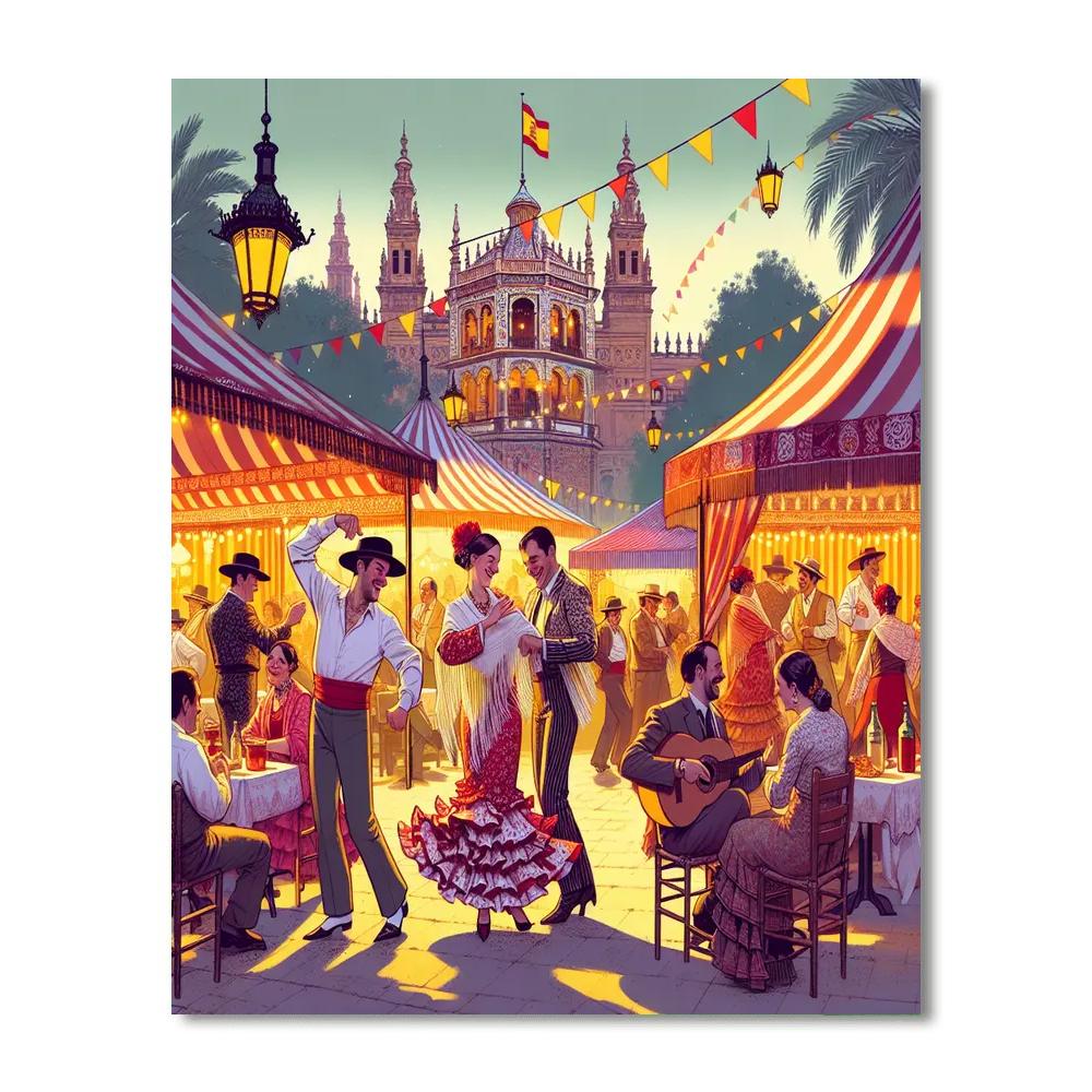 Fiesta De Abril Paint By Numbers Art