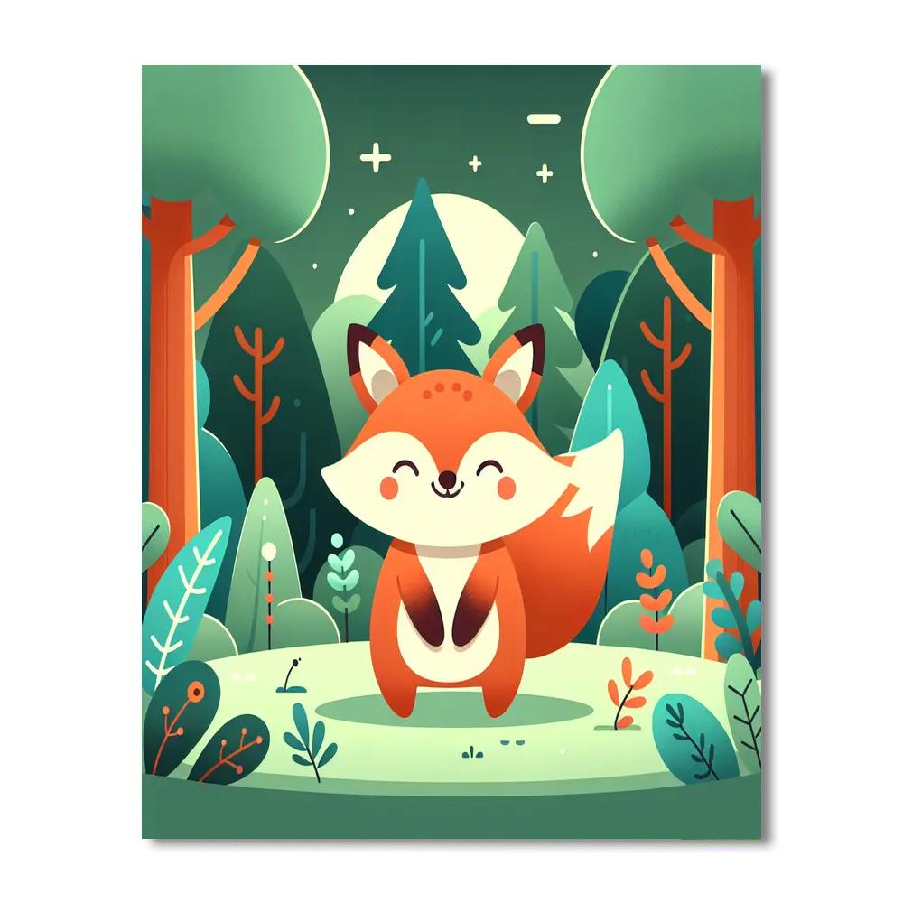 Cute Fox DIY Paint By Numbers