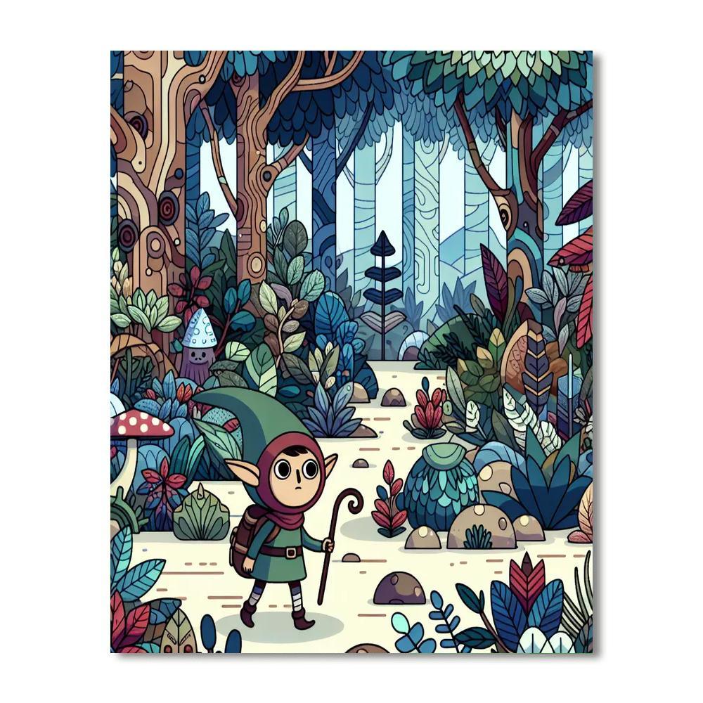 Enchanting Elf Expedition Painting By Numbers Kit
